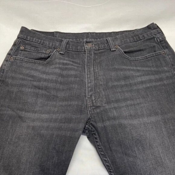 Levi's 505 Men's Black Grey Wash Jeans 36x32 Regular Fit Straight Leg 5 Pocket - Picture 15 of 15